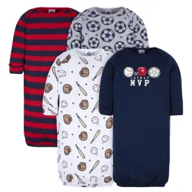 4-Pack Baby Boys All Star Gowns