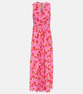 Ace halterneck maxi dress with DIANE VON FURSTENBERG print, multicolor