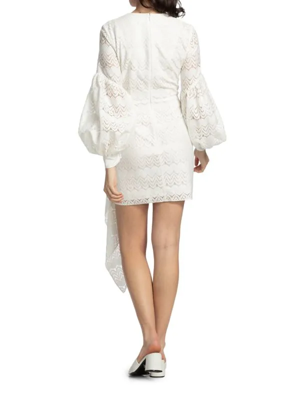 Acler lace wrap dress with hanley, ivory