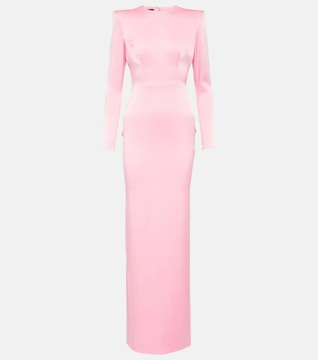 Alex Perry Satin Crepe Maxi Dress with Cutouts, Pink