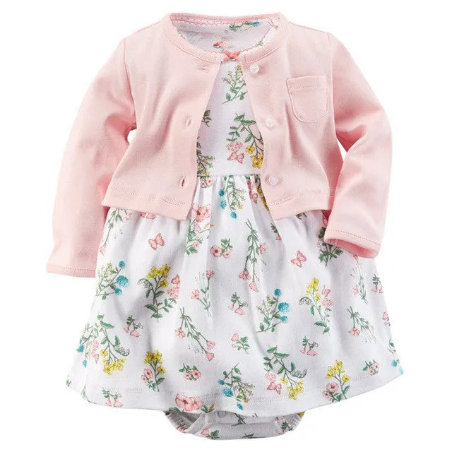 Autumn Baby Girls Clothing Sets Spring Newborn Baby Clothes Roupa Infant Jumpsuits Cotton Baby Girl Clothes Baby Rompers Jackets