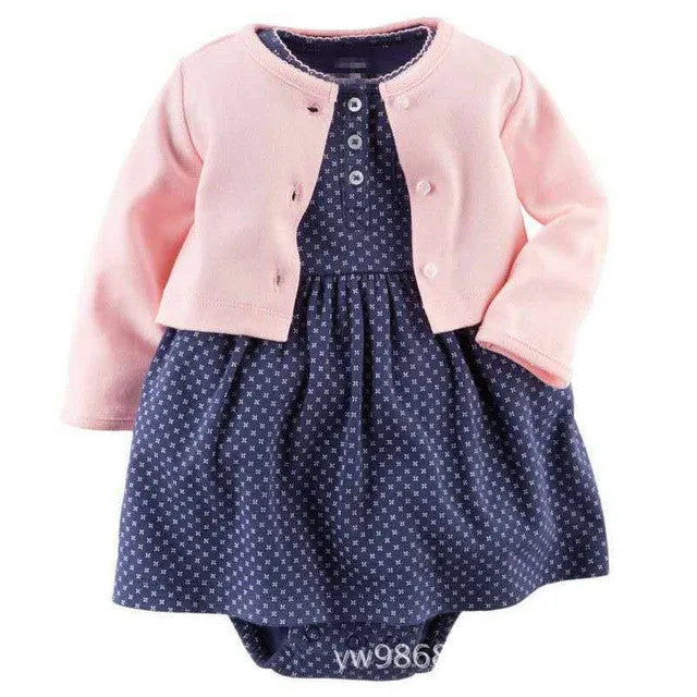 Autumn Baby Girls Clothing Sets Spring Newborn Baby Clothes Roupa Infant Jumpsuits Cotton Baby Girl Clothes Baby Rompers Jackets