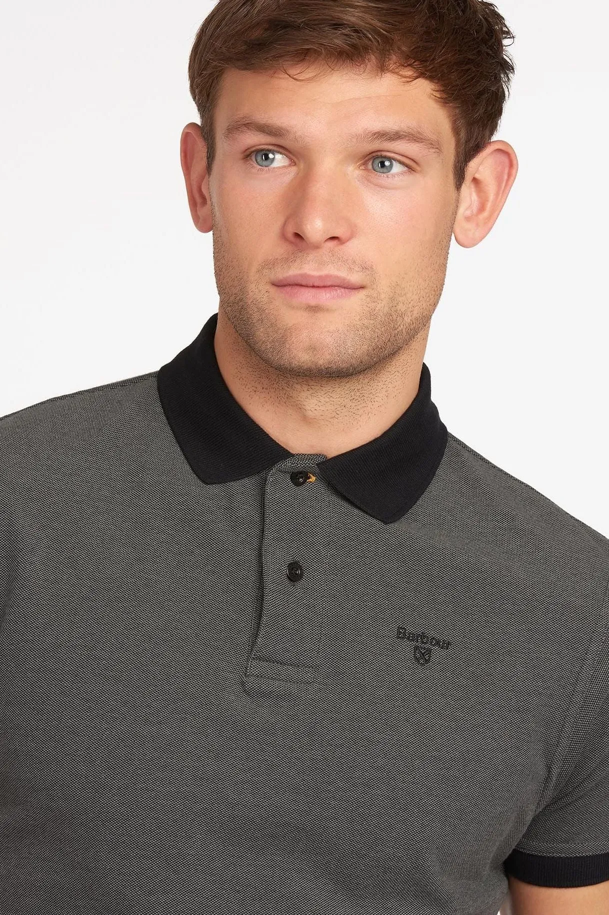 Barbour Polo Shirt-Sports Shirt Mens two tone Mix-Black MML0628BK31