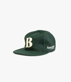 Baseball Cap – Bottle Green / Cream Wool