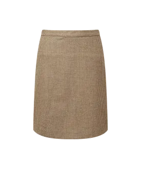 Beauly Tweed Skirt - Houndstooth Tweed