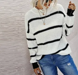 Black Stripes Cozy Sweater