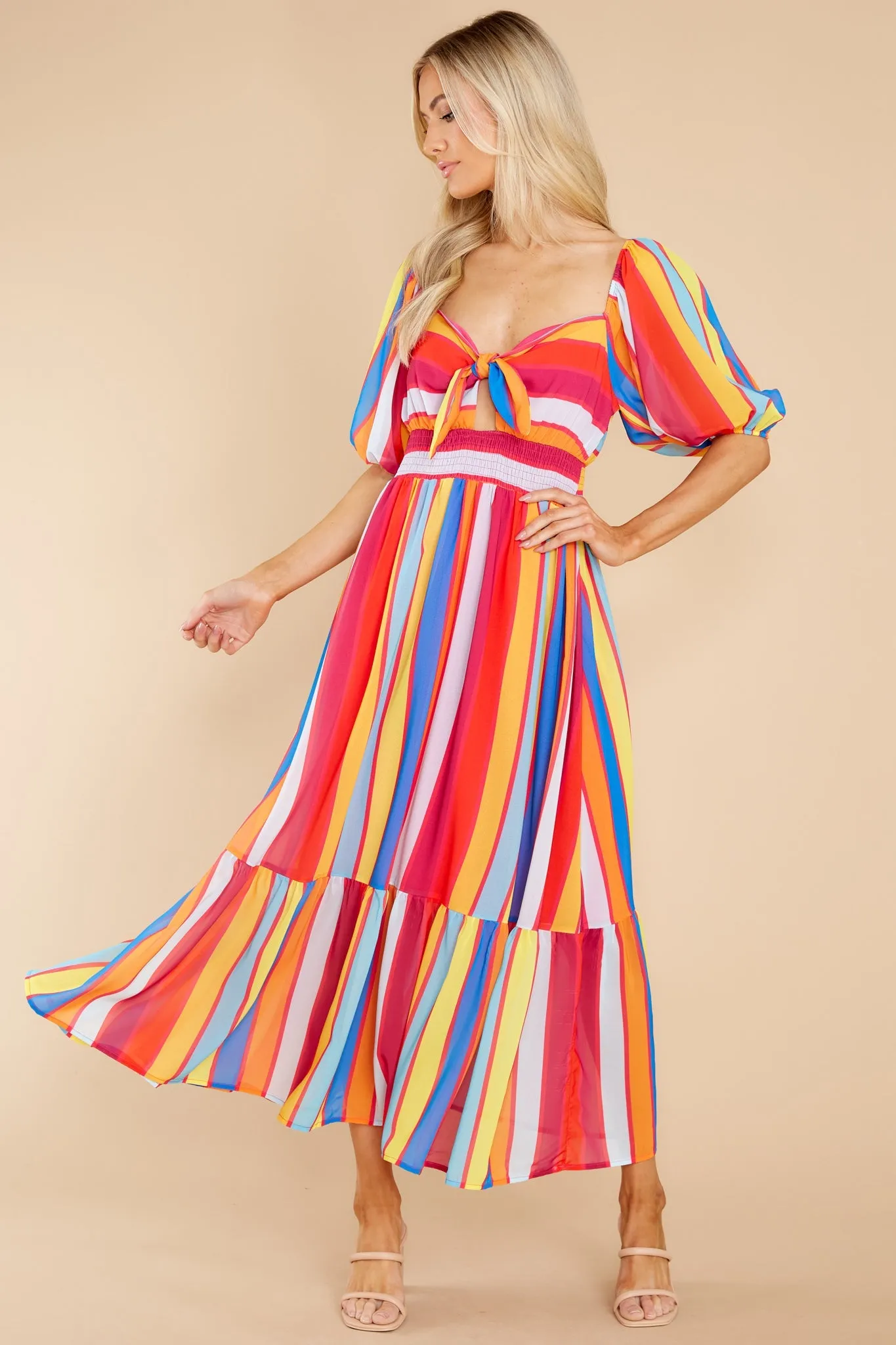 Bring Her To Life Rainbow Print Maxi Dress