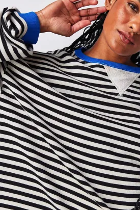 Classic Striped Oversized Crewneck