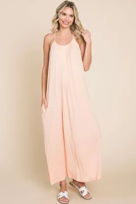 Full Size Tie Back Maxi Cami Dress