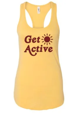 Get Active Sun Racerback Tank Top - Banana Cream