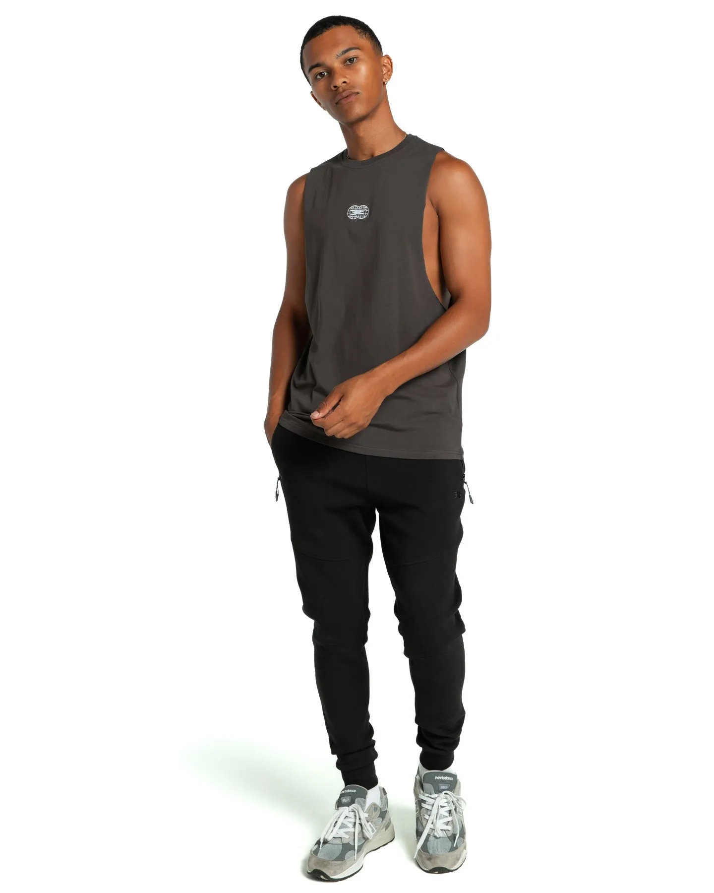 Global Athletics Drop Tank - Slate