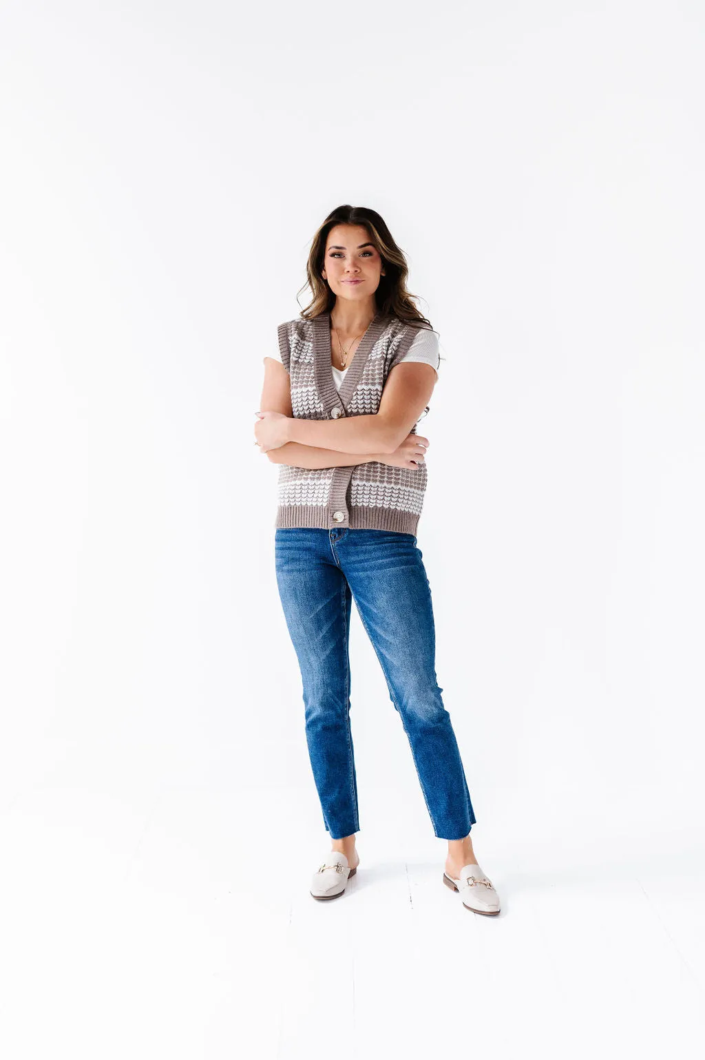 Gwyneth Textured Sweater Vest