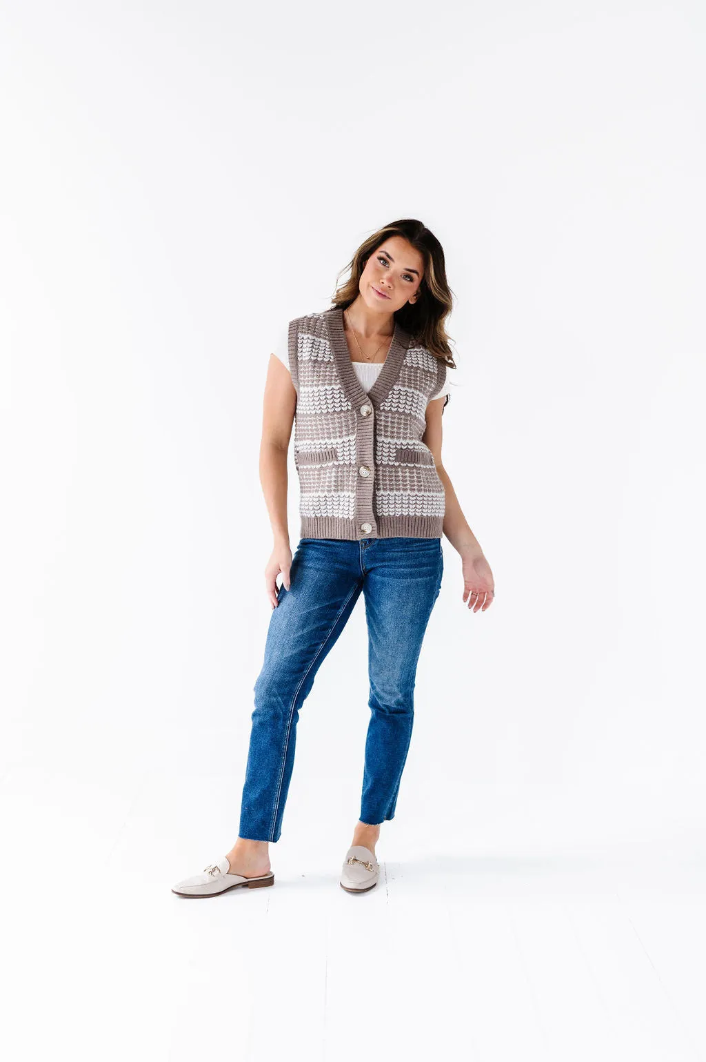 Gwyneth Textured Sweater Vest