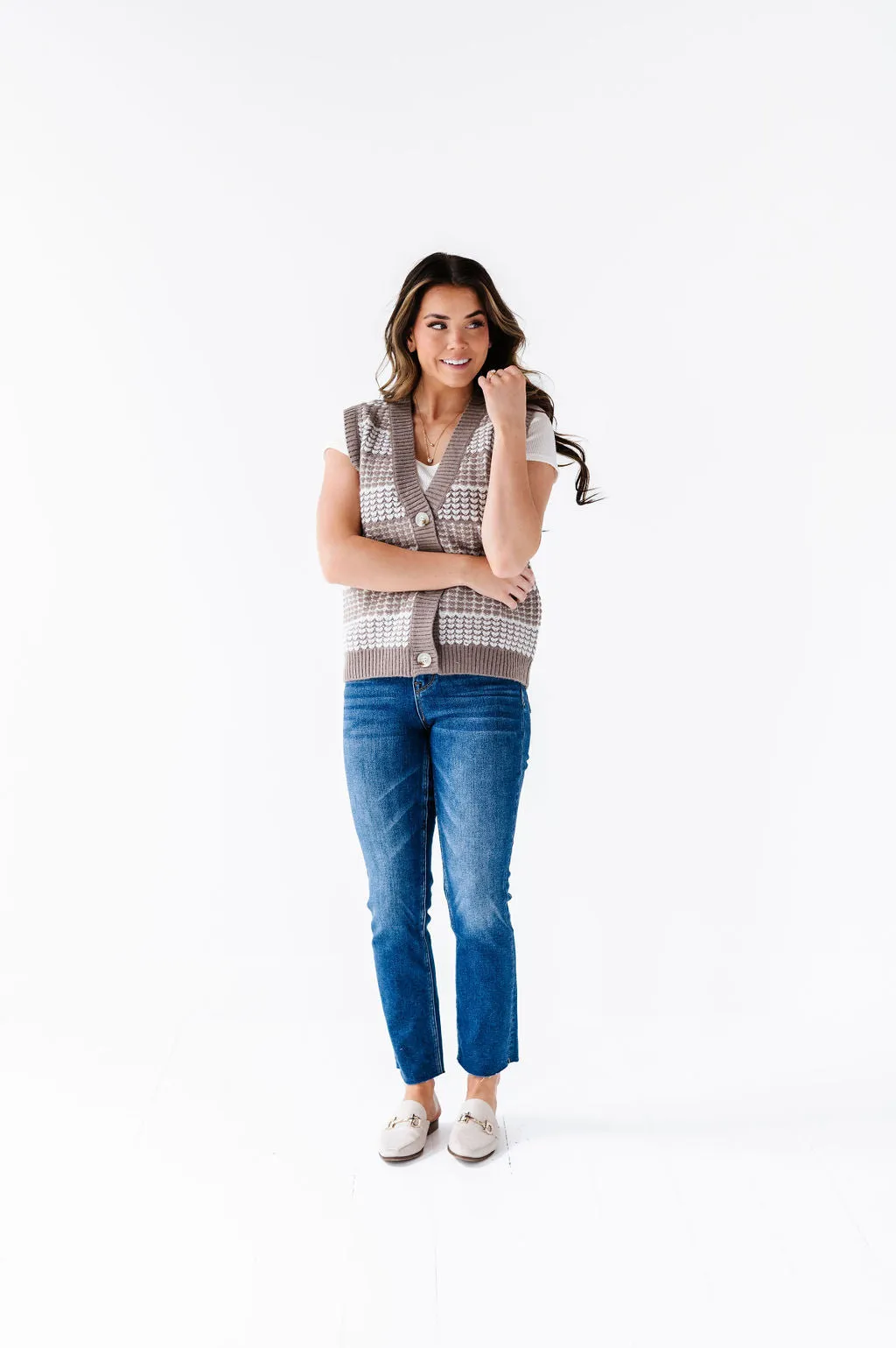 Gwyneth Textured Sweater Vest