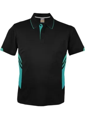 Kids Tasman Polo Black/Teal