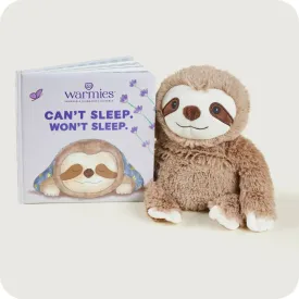 Night Time Story with Microwavable Soft Toy Sloth Can't Sleep Won't Sleep Book