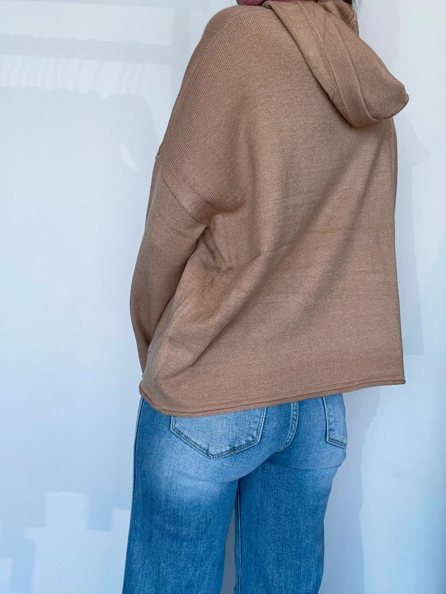 Oatmeal Oversized Pocket Sweater