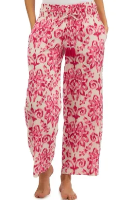 Pink Cotton Lounge Pant Ikat