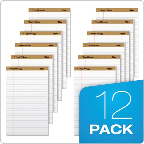 "the Legal Pad" Perforated Pads, Wide-legal Rule, 8.5 X 14, White, 50 Sheets, Dozen