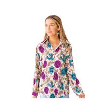 SG101 - RODEO QUEEN COW PRINT BLOUSE