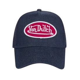 Von Dutch Dark Denim with Red & White logo Trucker