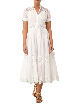 ZImmermann Pop Lace Trimmed Midi Dress